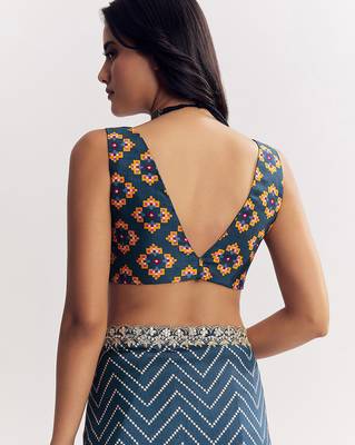 Manipuri silk blend printed saree with embroidery lace border  elegant ethnic wear for women 5