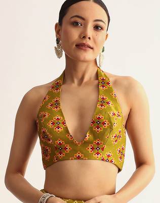 Manipuri silk blend printed saree with embroidery lace border elegant ethnic wear for women 2