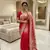 Red Color Zari Weaving Meenakari Border Viscose Dolla Silk Saree