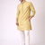 Beige color jaquard weaving work jaquard silk kurta payjama set