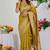 Subham mustard silk blend saree with woven design & unstitched blouse piece for women