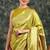 Subham mustard silk blend saree with woven design & unstitched blouse piece for women