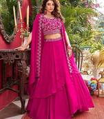 PURE VICHITRA SILK PREMIUM QUALITY WEDDING SPECIAL WESTERN LEHNGHA CHOLI