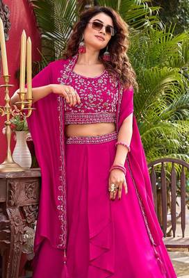 PURE VICHITRA SILK PREMIUM QUALITY WEDDING SPECIAL WESTERN LEHNGHA CHOLI 3