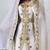 Royal White & Gold Embroidered Moroccan Kaftan – Handcrafted Bridal Kaftan with Matching Sheer Cape