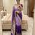 Purple Color Zari Weaving Meenakari Border Viscose Dolla Silk Saree