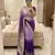 Purple Color Zari Weaving Meenakari Border Viscose Dolla Silk Saree