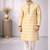 Gold color jaquard weaving work jaquard silk kurta payjama set