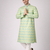 Mustard color jaquard weaving work jaquard silk kurta payjama set