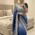 Dark Blue Color Zari Weaving Meenakari Border Viscose Dolla Silk Saree