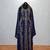 Luxurious navi blue kaftan with golden work stitched dress