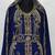 Luxurious navi blue kaftan with golden work stitched dress
