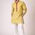 Off white color jaquard weaving work jaquard silk kurta payjama set