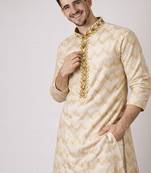 Pista color jaquard weaving work jaquard silk kurta payjama set