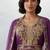 Luxurious dark purple Kaftan With Gold Work Stitched Dress