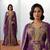 Luxurious dark purple Kaftan With Gold Work Stitched Dress