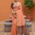 Peach Color  Meenakari  Weaving touchup Work Muga Cotton Saree 