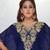 Luxurious Blue Kaftan With Gold Work Stitched Dress