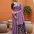 Purple Color  Meenakari  Weaving touchup Work Muga Cotton Saree 