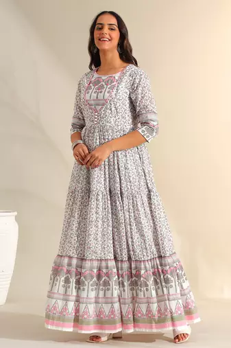 Mihika tiered floral maxi dress