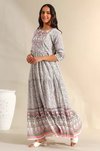 Mihika tiered floral maxi dress