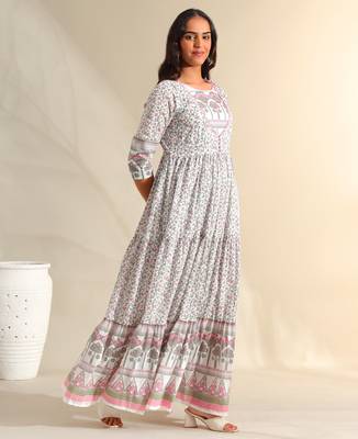 Mihika tiered floral maxi dress 4