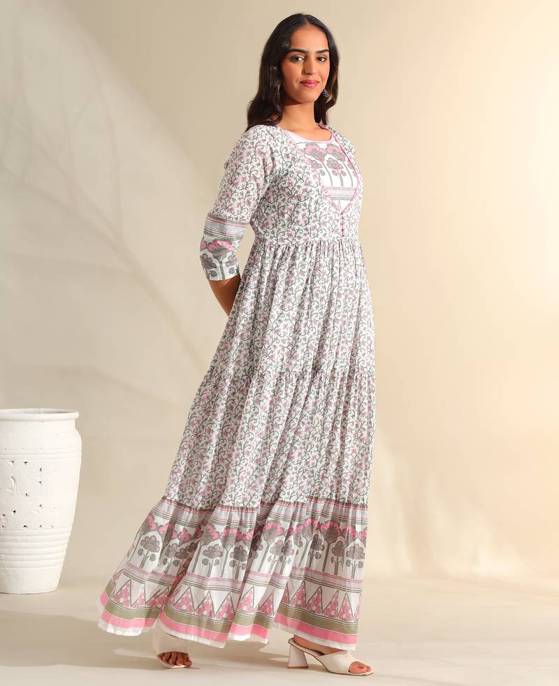 Mihika tiered floral maxi dress