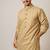 Beige color jaquard butti work jaquard silk kurta payjama set