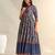 Ziva indigo botanical anarkali dress