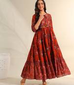 Vanya rust meadow dress