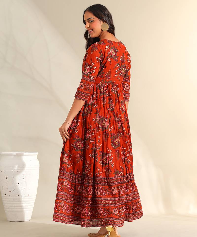 Vanya rust meadow dress