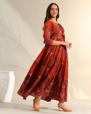Vanya rust meadow dress 3
