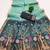 Teal Color  Meenakari  Weaving touchup Work Muga Cotton Saree 