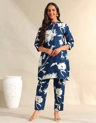 Inaayat indigo sketch co-ord set 1