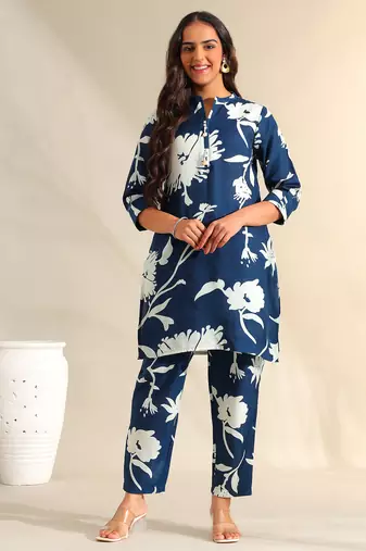 Inaayat indigo sketch co-ord set