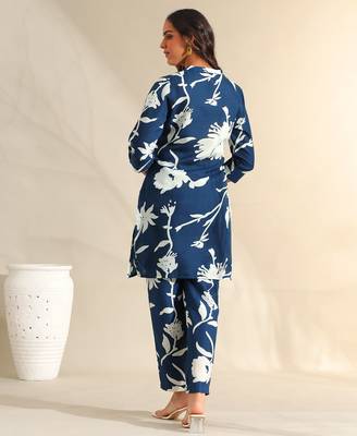 Inaayat indigo sketch co-ord set 2
