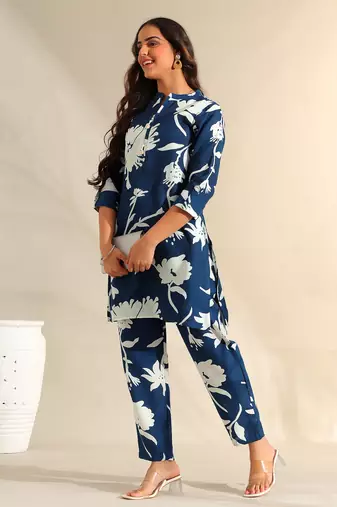 Inaayat indigo sketch co-ord set