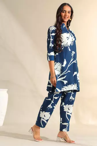 Inaayat indigo sketch co-ord set
