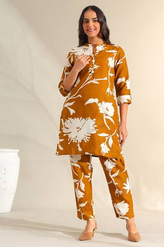 Amara mustard meadow co-ord set