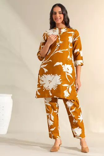 Amara mustard meadow co-ord set