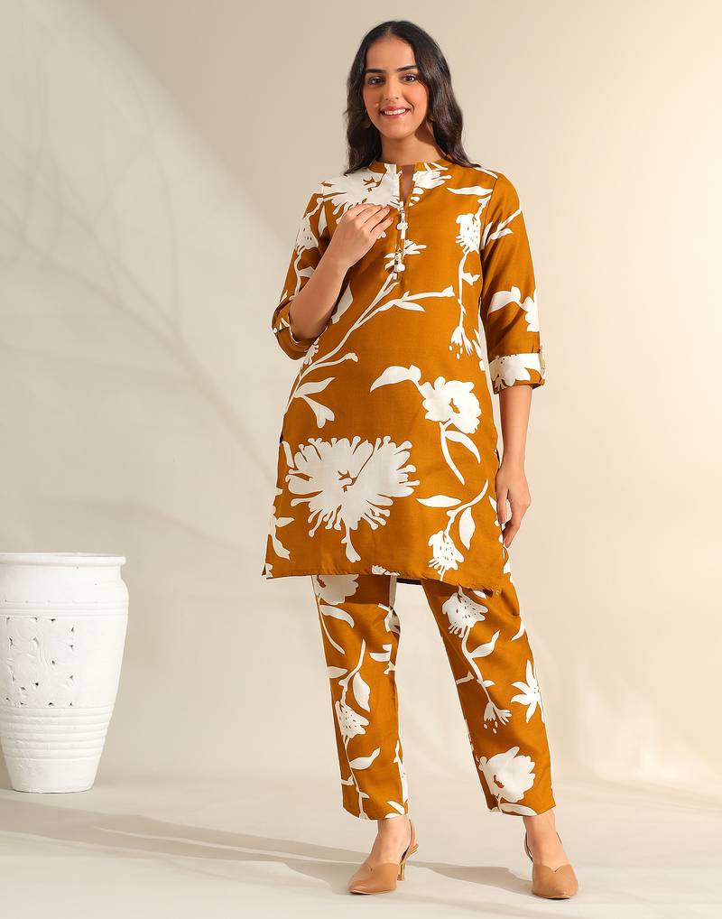 Amara mustard meadow co-ord set