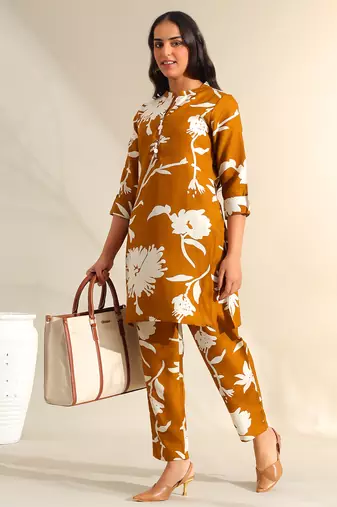 Amara mustard meadow co-ord set