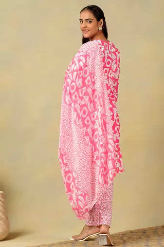 Ananya geometric block print kurta set