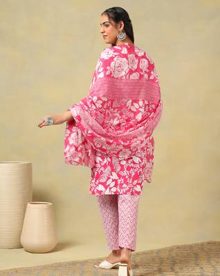 Meher floral block print kurta set 2
