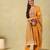Amara mustard floral anarkali suit set