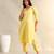 Zoya lemon zari stripe kurta set