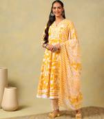 Jiya radiant abstract anarkali suit set
