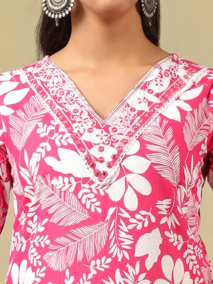Meher floral block print kurta set 5