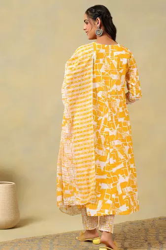 Jiya radiant abstract anarkali suit set