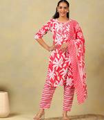 Saanjh lily floral motif kurta set